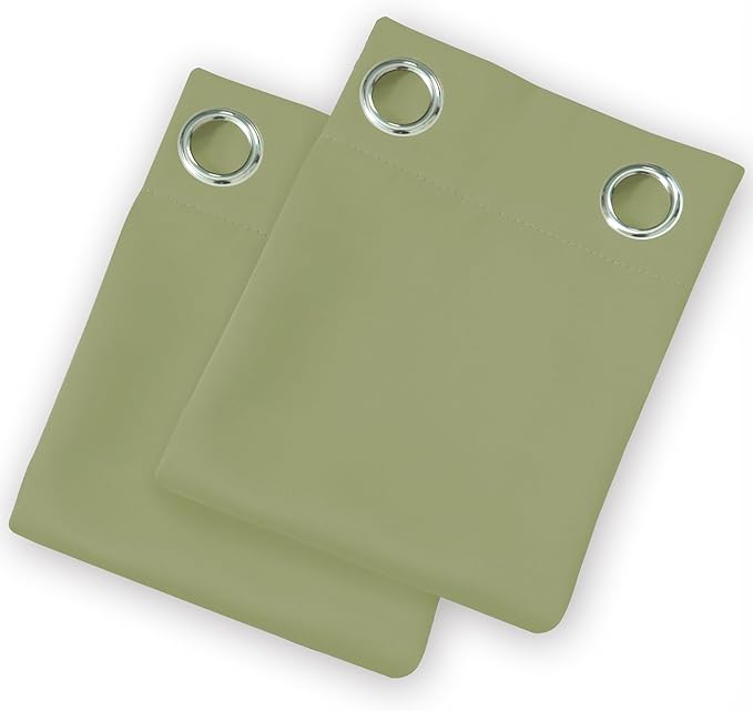 LEMOMO Blackout Curtains 52 x 108 inch/Sage Green Curtains Set of 2 - Image 9