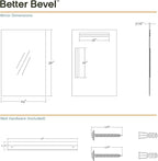 Better Bevel Frameless Rectangle Mirror - Image 5