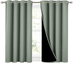 NICETOWN Greyish Green 100% Blackout Curtains 45 inches Long, 2 Thick Layers by NICETOWN