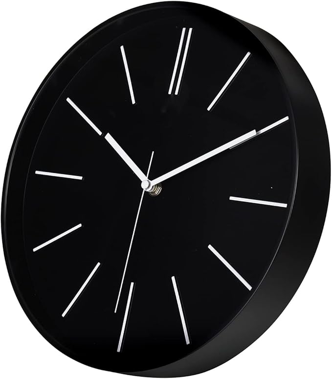 zyzamay Modern 12 Inch Round 3D Wall Clock, Silent Quartz Battery Operated - Image 8