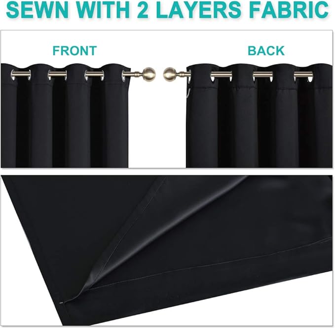 NICETOWN High-End Thermal Curtains, Full Blackout Curtains 86 inches Long - Image 5