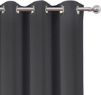 LEMOMO Dark Grey Thermal Blackout Curtains/42 x 95 Inch/Set of 2 Panels Room - Image 6