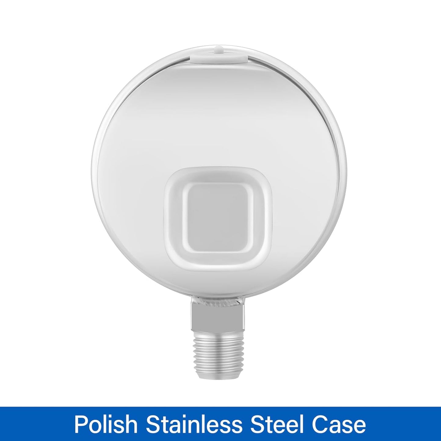 MEASUREMAN Pressure Gauge, 0-1000 PSI/kPa, Glycerin Filled, 1/4 NPT Lower Mount