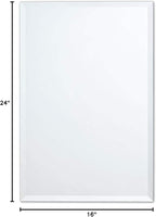 Better Bevel Frameless Rectangle Mirror, 16-in x 24-in Bathroom Wall Mirror - Image 10