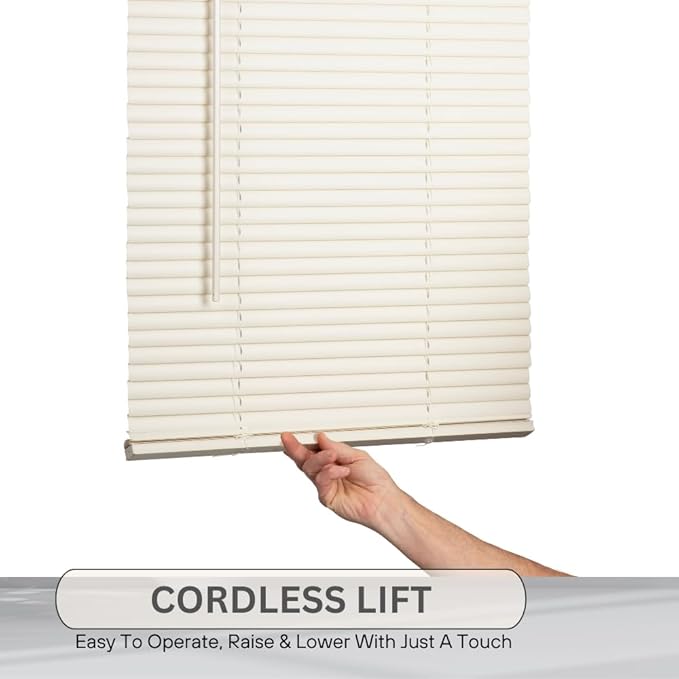 LOTUS & WINDOWARE Blinds 1 inch Cordless Mini Vinyl Wand Control - Image 3