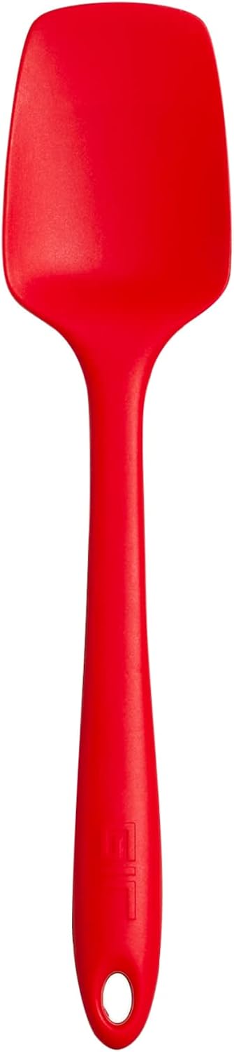 GIR: Get It Right Silicone Spoonula - Non-Stick Heat Resistant Silicone Scraper Spatula for Mixing, Serving, Scraping, Stirring, and More - 11 Inch, Red