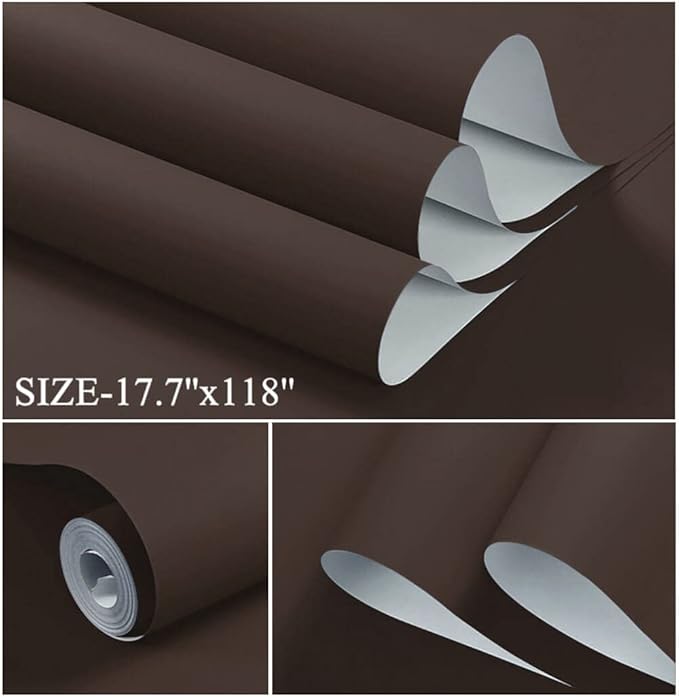 Dimoon 236''x17.7'' Grey Peel and Stick Wallpaper Contact Paper Modern Self - Image 2