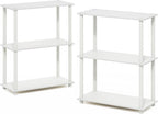 Furinno Turn-N-Tube Storage Shelves Set of 2, 3-Tier Book Shelf, Corner Shelf - Image 5