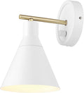 Globe Electric 65542 1-Light Plug-in or Hardwire Wall Sconce, Matte White by GlobeElectric
