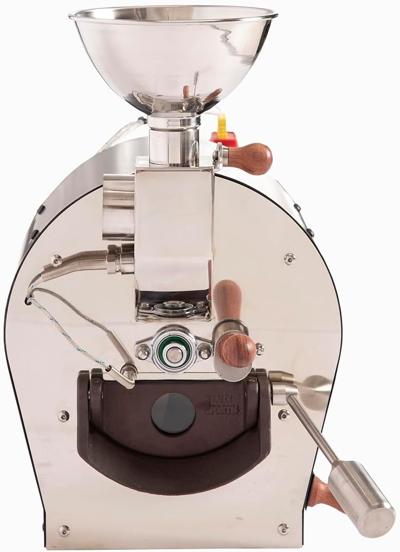 Kaldi Fortis Coffee Roaster with Accessories, 600g Batch, Gas burner is required. (Semi-Convective Type, Dual Data Logger Thermometer)