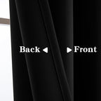IGEMAEVE Black Blackout Curtains 96 Inch Length 2 Panels Set, Grommet Energy - Image 4