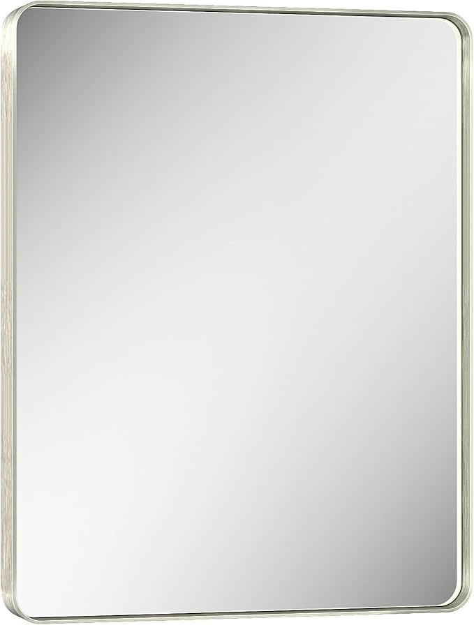 Keonjinn 28 x 36 Inch Brushed Nickel Bathroom Mirrors - Image 9