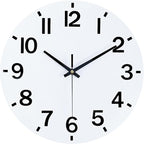 HZDHCLH Wall Clock 12 Inch Silent Non Ticking Wood Battery Operated White - Image 6