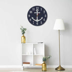 Mxocom Anchor Wall Clock Boat Anchor Marine Navigation Blue 10 Inch Silent Non - Image 5