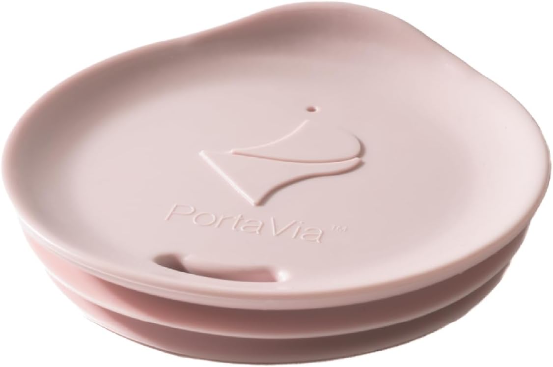 Reusable Coffee Cup Silicone Lid – Fits Most Tumbler, Water Bottle, & Ceramic Coffee Mug Between 3"-3¼" – Dishwasher-Safe Travel Mug Lid keeps your beverage in your mug (Medium - Pink)