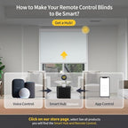 Motorized Blinds with Remote, Grasscloth Fabric Smart Blinds with Valance Cover - Image 3