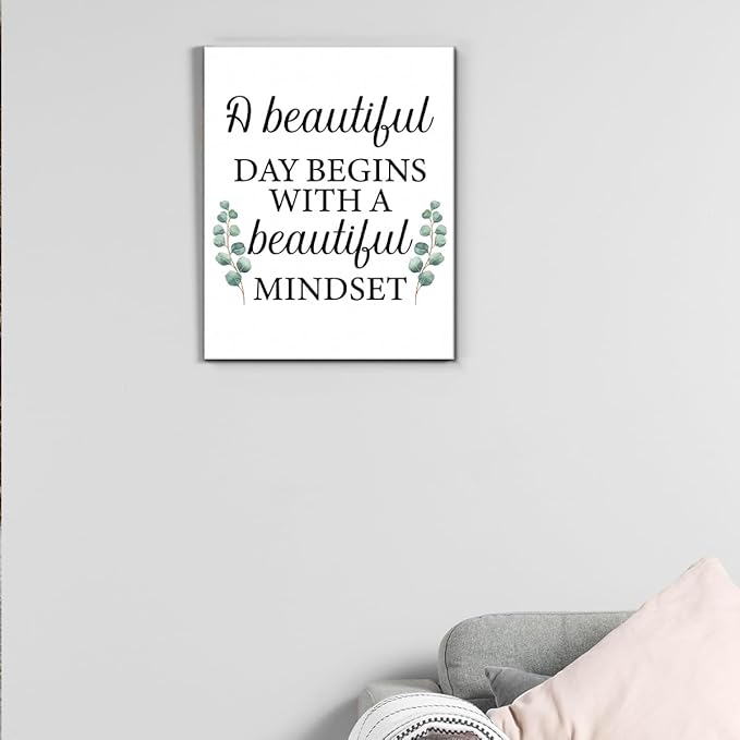 Motivational Eucalyptus Wall Art Decor, Inspirational Green Botanical Pictures - Image 7