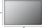LOAAO 60X40 Inch Black Metal Framed Bathroom Mirror - Image 9