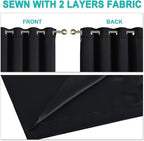 NICETOWN High-End Thermal Kitchen Curtains, Full Blackout Curtains 70 Inches - Image 5