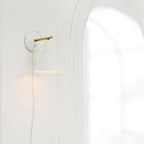 Globe Electric 65542 1-Light Plug-in or Hardwire Wall Sconce, Matte White - Image 5