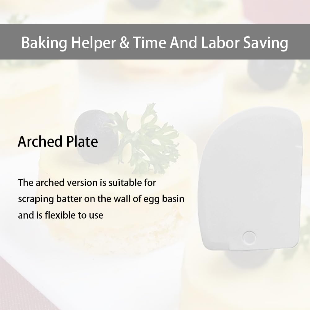 Plastic Scraper Tool Set,Bread Dough Scraper Dough Cutter,Flexible Plastic Bench Scraper For Baking,12Pcs Cake Scraper Smoother(White).