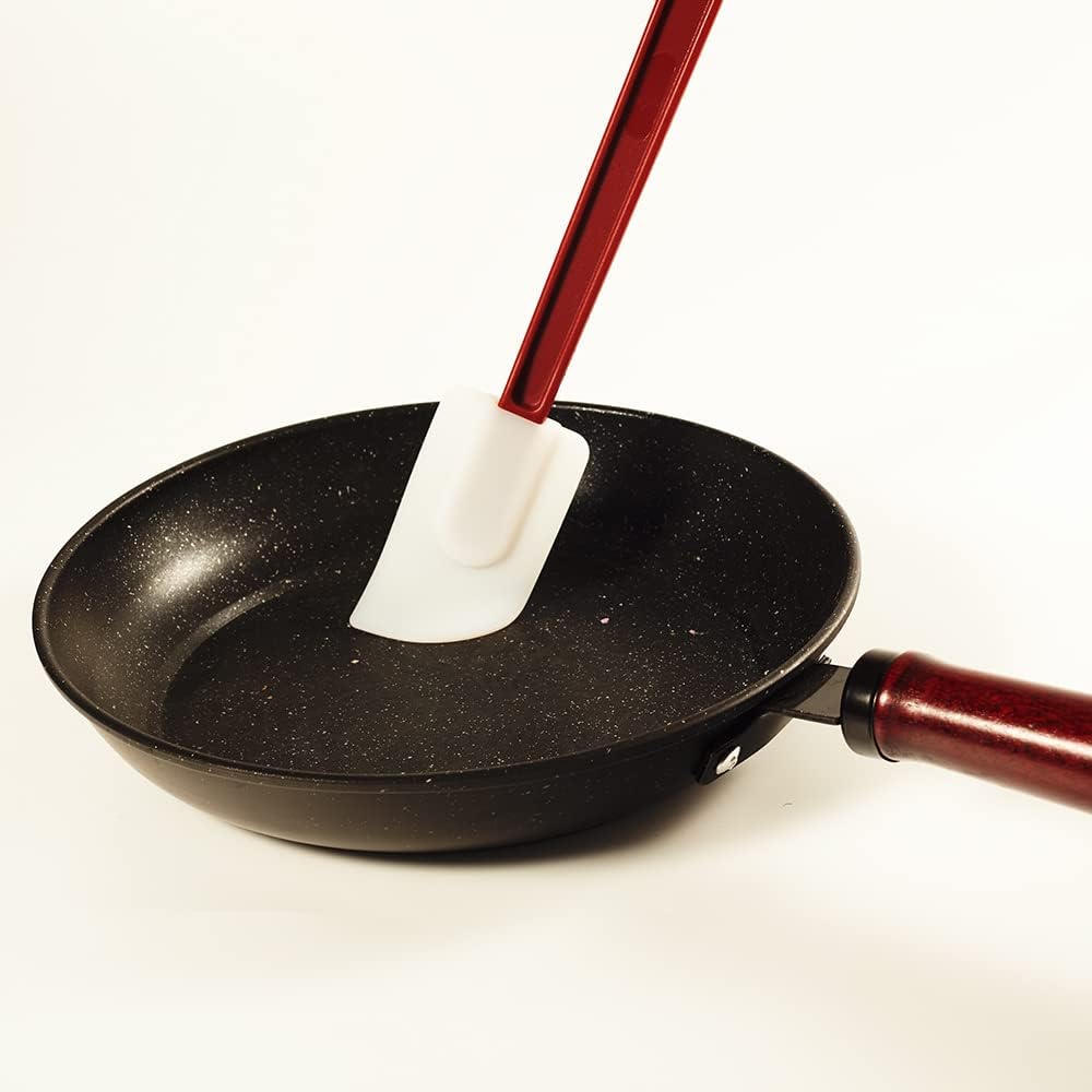 Silicone Rubber Spatula Set of 3, 14 Inch High Heat Commercial Spatula (3 Scrapers)