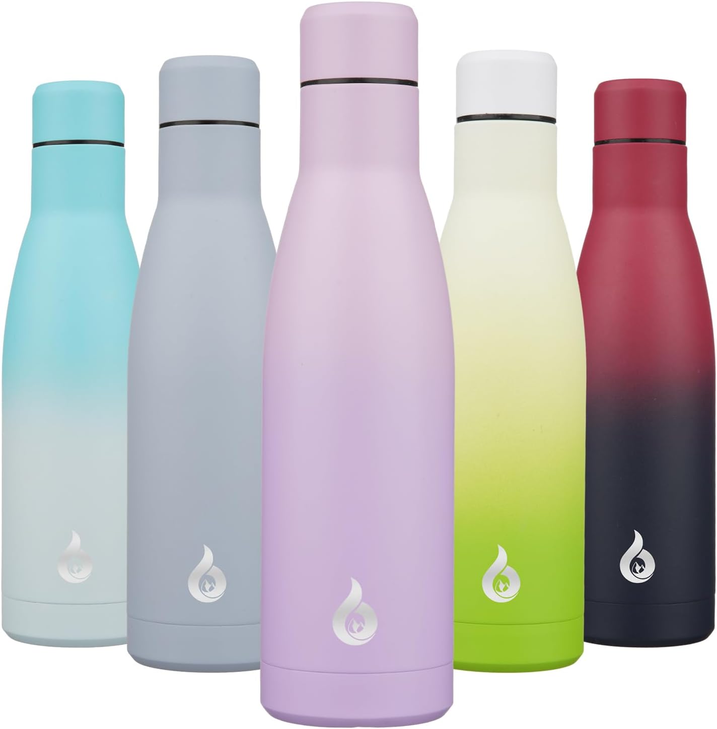 BJPKPK Insulated Water Bottle 17oz Stainless Steel Water Bottles Dishwasher Safe Reusable Metal Thermos Cold and Hot,Dreamy Purple