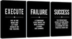Framed Canvas Wall Art Success Quote, Office Wall Art, Positive Motivational - Image 9