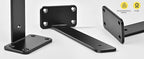 2 Pack - 6 inch Black Hidden L Shelf Bracket Iron Floating Shelf Brackets - Image 5