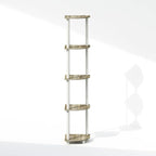Furinno Turn-N-Tube Storage Shelves, 5-Tier Book Shelf, Corner Shelf, Toolless - Image 6