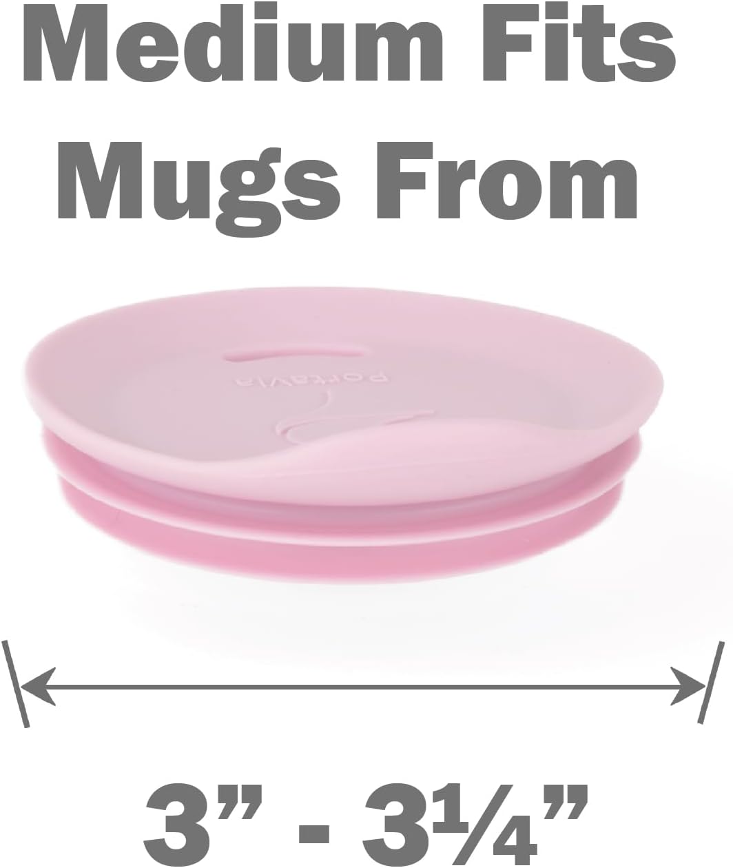 Reusable Coffee Cup Silicone Lid – Fits Most Tumbler, Water Bottle, & Ceramic Coffee Mug Between 3"-3¼" – Dishwasher-Safe Travel Mug Lid keeps your beverage in your mug (Medium - Purple)