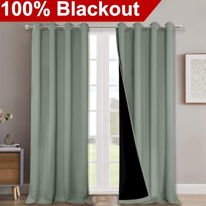 NICETOWN 100% Blackout Blinds, Laundry Room Decor Window Treatment Curtains - Image 2