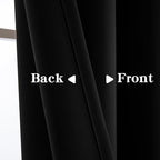 IGEMAEVE Black Blackout Curtains 96 Inch Length 2 Panels Set, Grommet Energy - Image 8