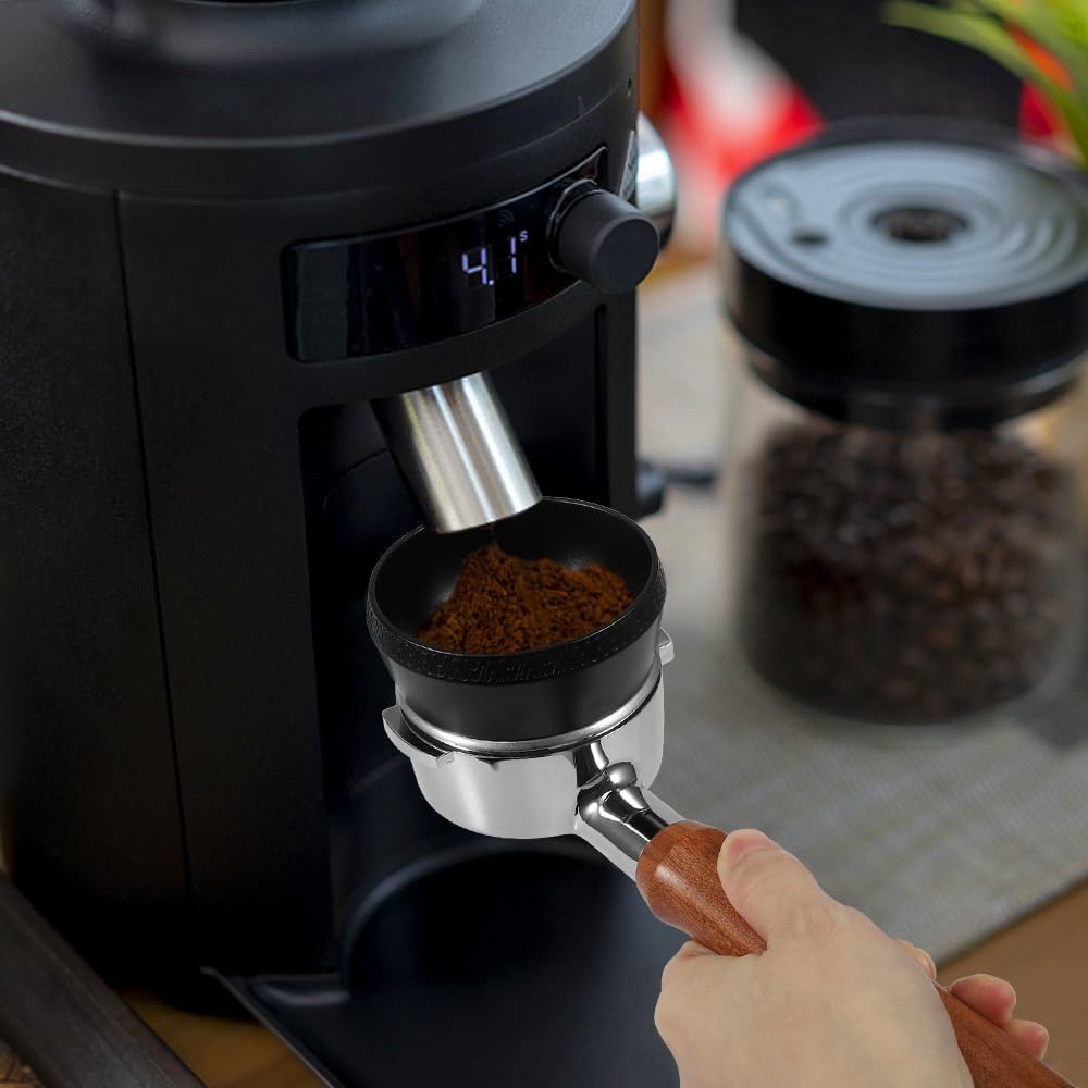 Magnetic Dosing Funnel, 51mm Espresso Dosing Funnel Aluminous Alloy Compatible with Breville 51mm Bottomless Portafilter