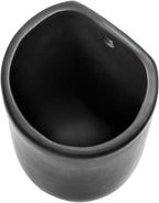 MyGift 7.5 Inch Wall Mounted Modern Matte Black Ceramic Cylindrical Plant - Image 7