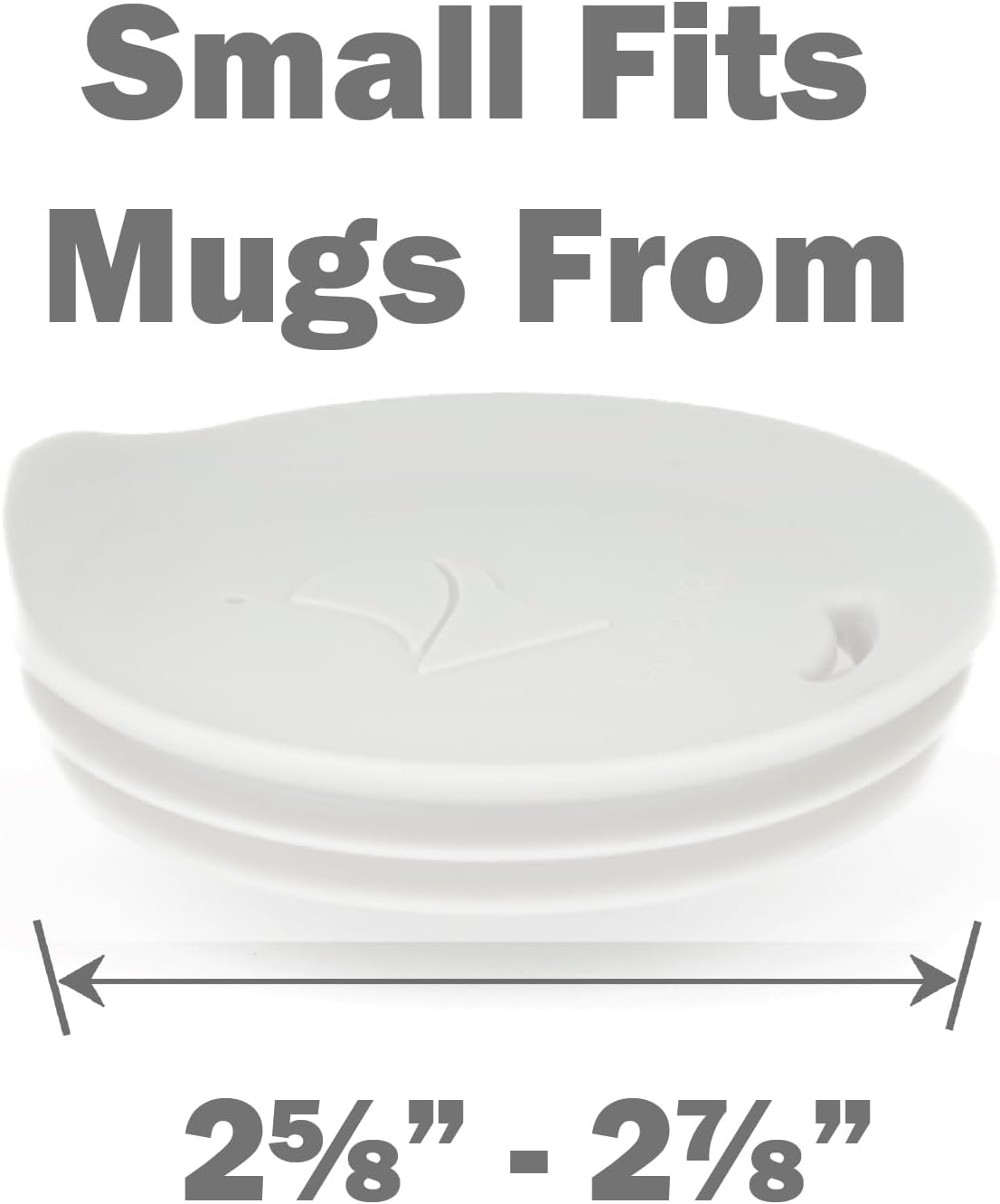 Reusable Coffee Cup Silicone Lid – Fits Most Tumbler, Water Bottle, & Ceramic Coffee Mug Between 2⅝”-2⅞" – Dishwasher-Safe Travel Mug Lid keeps your beverage in your mug (Small - Clear)