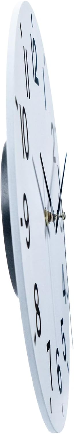 HZDHCLH Wall Clock 8 Inch Silent Non Ticking Wood Battery Operated White Wooden - Image 7