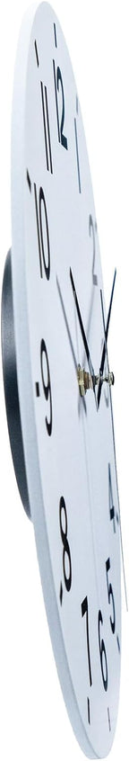 HZDHCLH Wall Clock 12 Inch Silent Non Ticking Wood Battery Operated White - Image 7