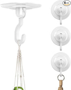 Adhesive Wall & Ceiling Decor Hooks: 6-Pack 3 lbs Heavy Duty No-Drill 360° by Unknown