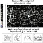 Arthome Black Marble Contact Paper, Peel and Stick Black Paper, Self Adhesive - Image 8