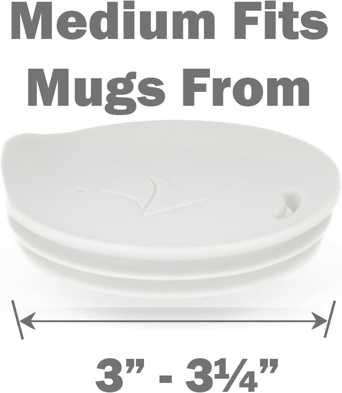 Reusable Coffee Cup Silicone Lid – Fits Most Tumbler, Water Bottle, & Ceramic Coffee Mug Between 3"-3¼" – Dishwasher-Safe Travel Mug Lid keeps your beverage in your mug (Medium - Clear)