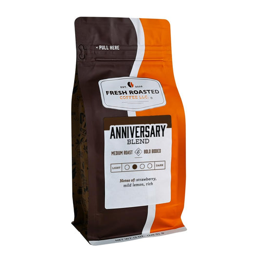 Fresh Roasted Coffee, Anniversary Blend, 12 oz, Medium Roast, Kosher, Ground