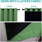 NICETOWN 100% Blackout Curtains 84 inches Long, Forest Green, 52 inches Wide - Image 5