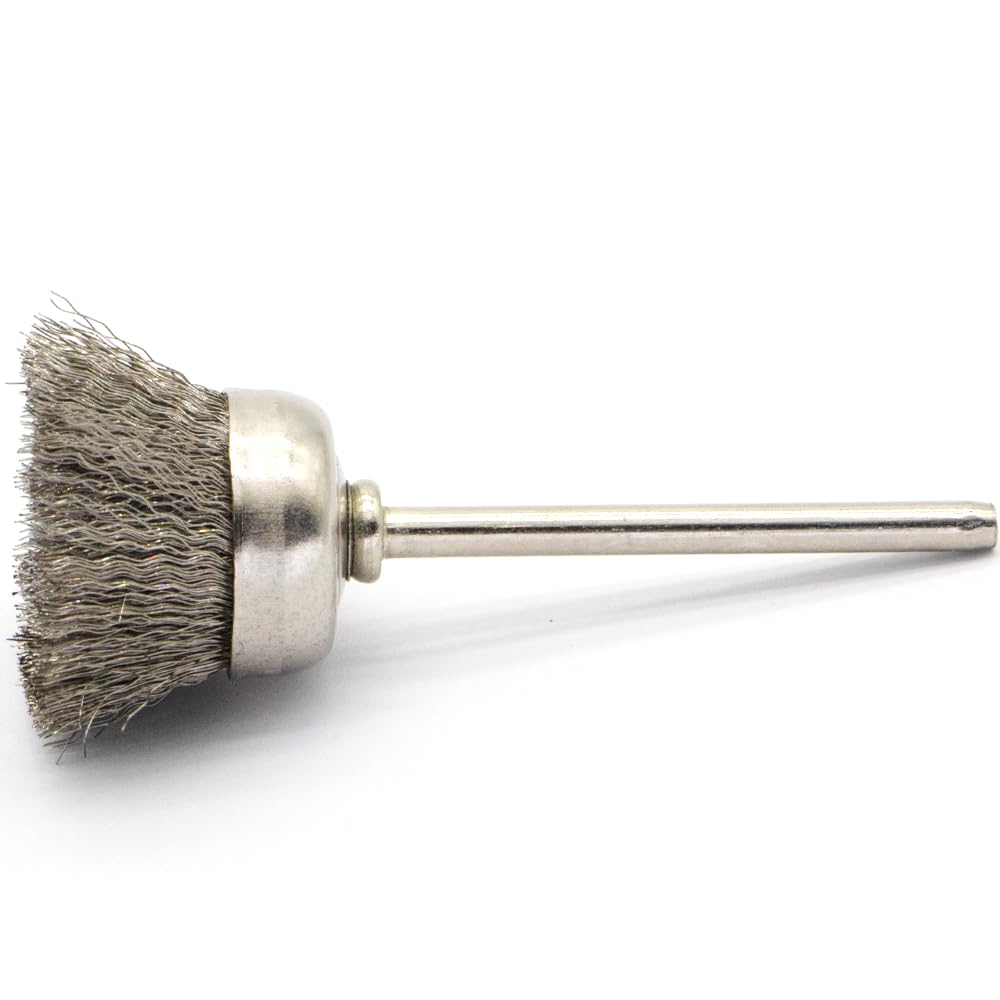 20PCS Wire Brushes - Metal Rust Removal, Polishing, Cleaning - 25mm Diameter, 3mm Shaft - Removes Burrs, Dust, and Oxide Layer - Handles Rough Surfaces - Designed for Industrial and DIY Enthusiasts