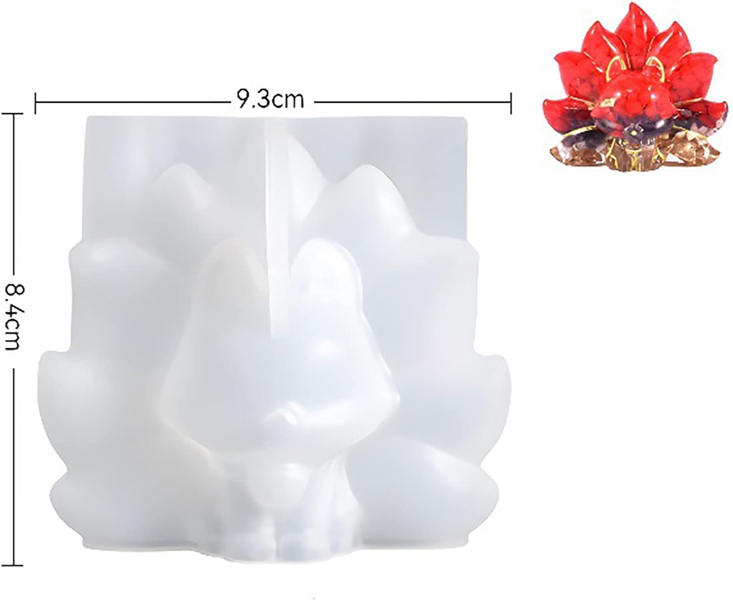 Tail Fox Molds Fox Resin Mold - Resin Casting Silicone Molds for Home Decor & Candle Making Wave Spiral Mold