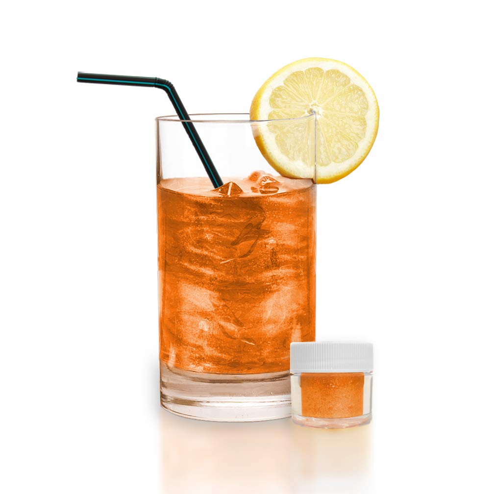 Orange BREW GLITTER Edible Glitter For Drinks, Cocktails, Beer, Garnish Glitter & Beverages | KOSHER & HALAL Certified | 100% Edible & Food Grade | Vegan, Gluten, Nut Free (45g Shaker, Orange)