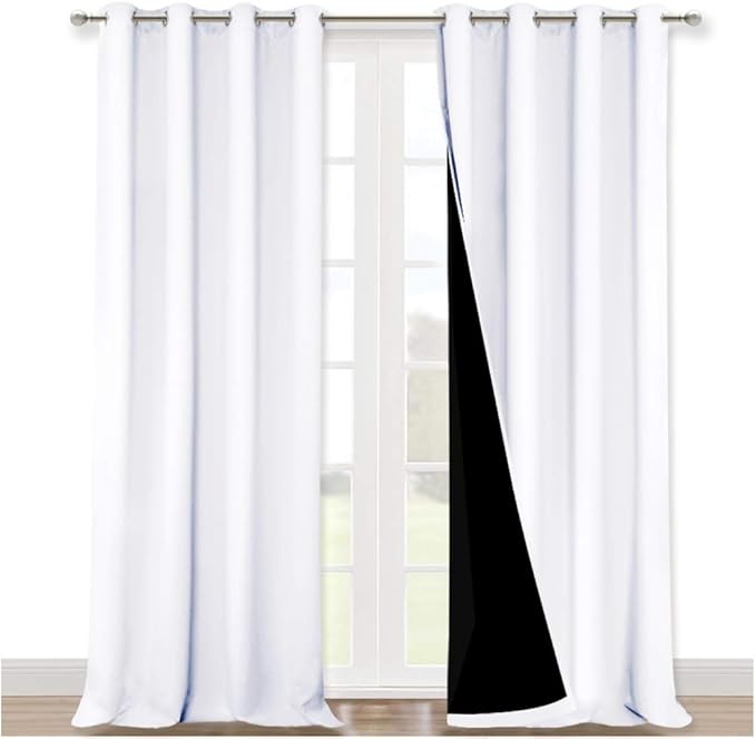 NICETOWN Full Shading Curtains 90 inches Long 2 Panels Set by NICETOWN