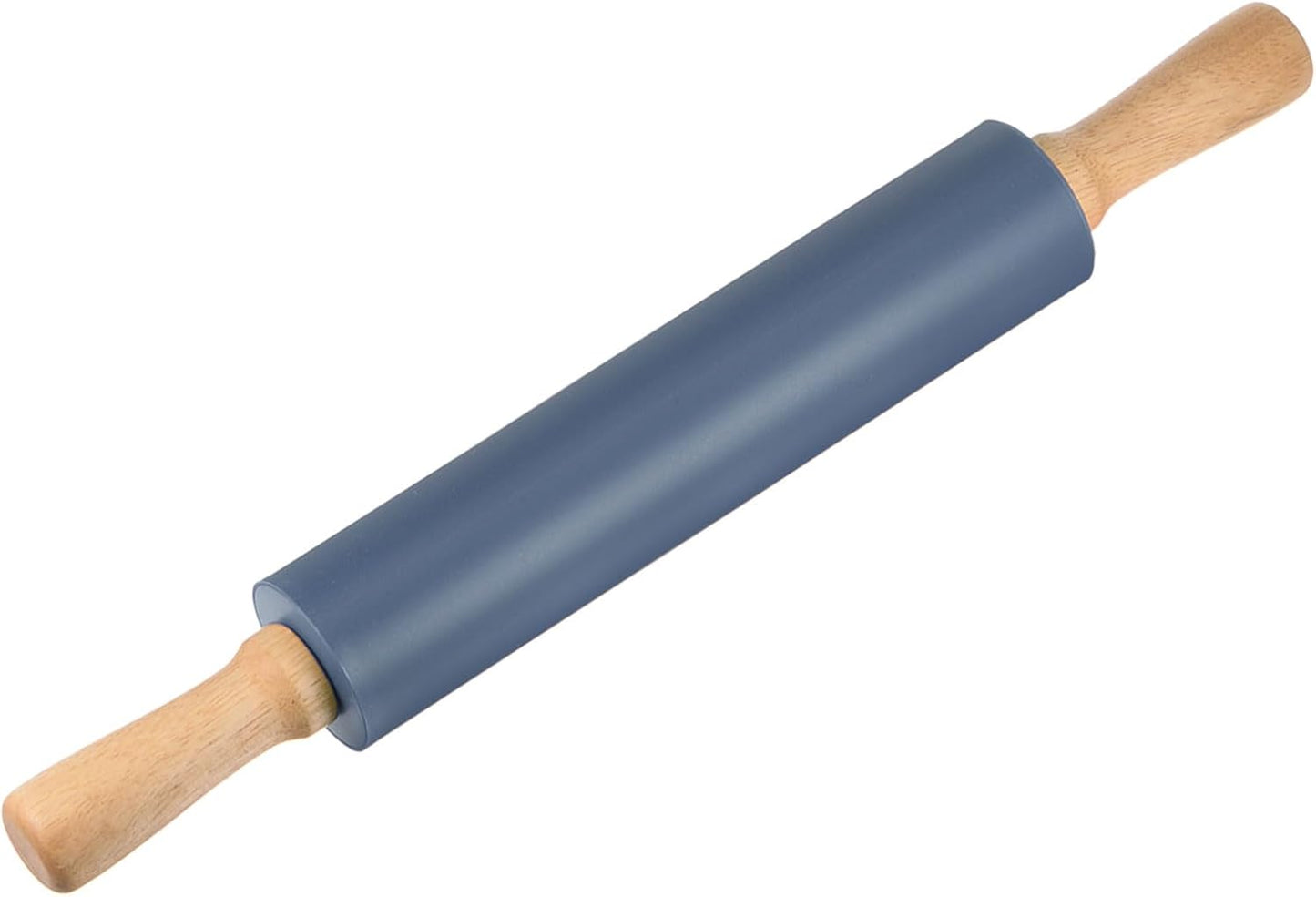 HARFINGTON Silicone Rolling Pins for Baking 17 Inch Wooden Handle Non Stick Rolling Pin Small Roller Playdough Rolling Pins for Dough Pizza Pastry Fondant Kitchen, Drak Blue