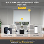 Motorized Smart Blinds With Remote, Grasscloth Fabric Roller Shades With - Image 5