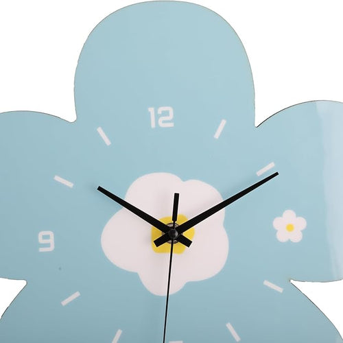 12 Inch Blue Flower Wall Clock Petal Design Wall Clock Silent Non Ticking Clock - Image 2